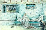 Carl Larsson kukuliku, klockan ar sju oil painting reproduction